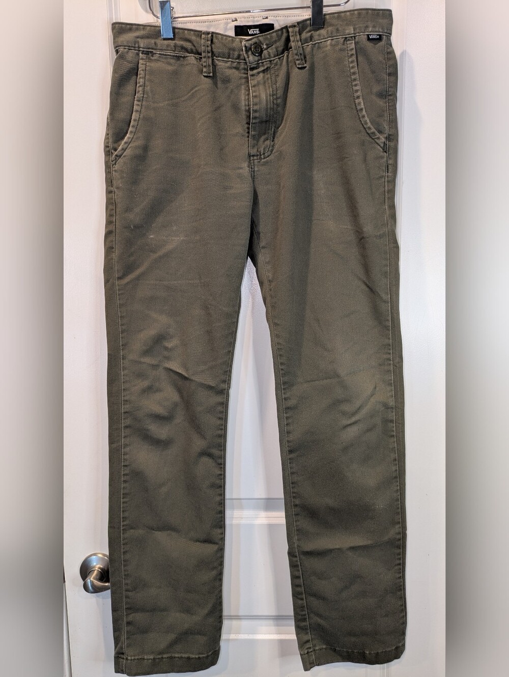 Vans Men's Olive Chino Pants Size 32 Straight Leg Cotton Skate Casual 32x30